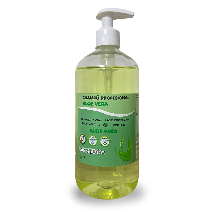 Shampoo hidratante para cães LIMPIADOG com Aloe Vera, para todas as raças e idades, fragrância fresca e natural, 5 litros.