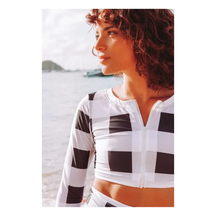 Juillet Juillet T-shirt Court Anti-UV Giulia Vichy | Noir