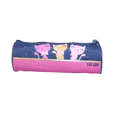 Trousse ronde Lililou - 1 compartiment - noir - Bagtrotter