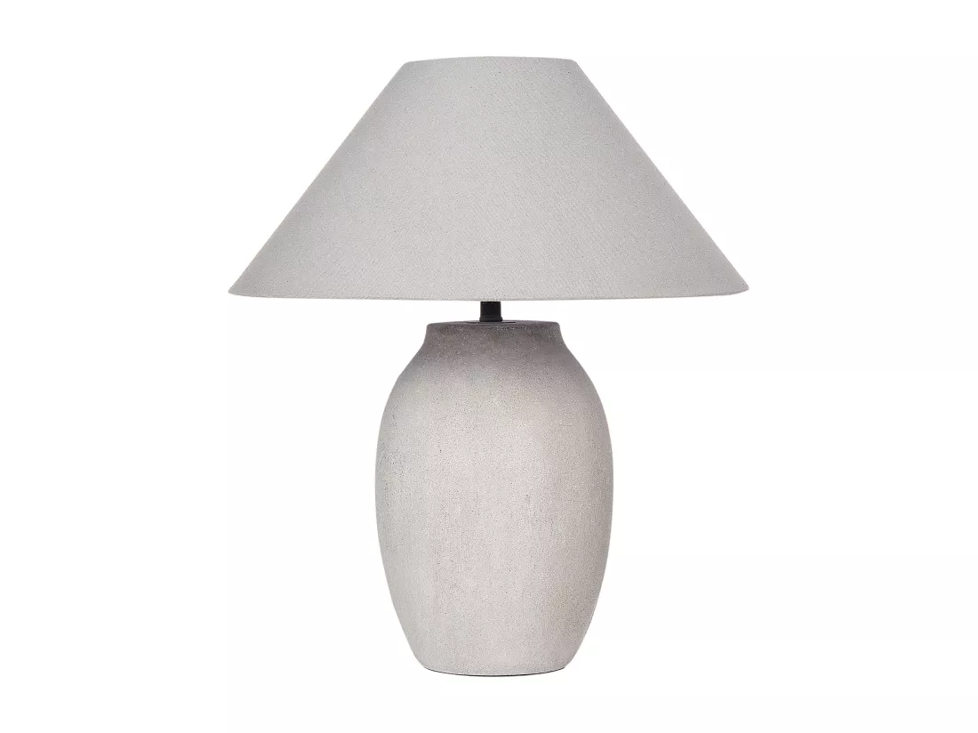 Lampe à poser GRALIWDO Céramique Gris clair