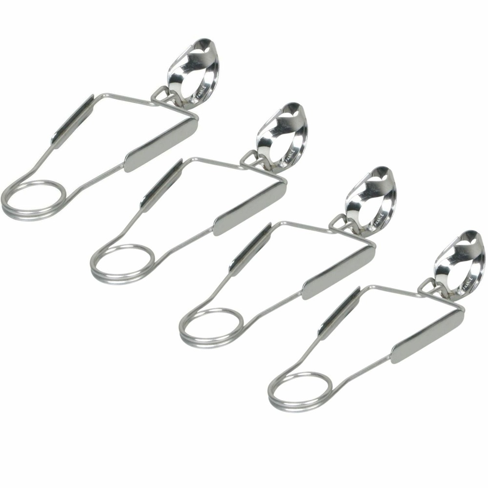 4 pinces à escargots en inox