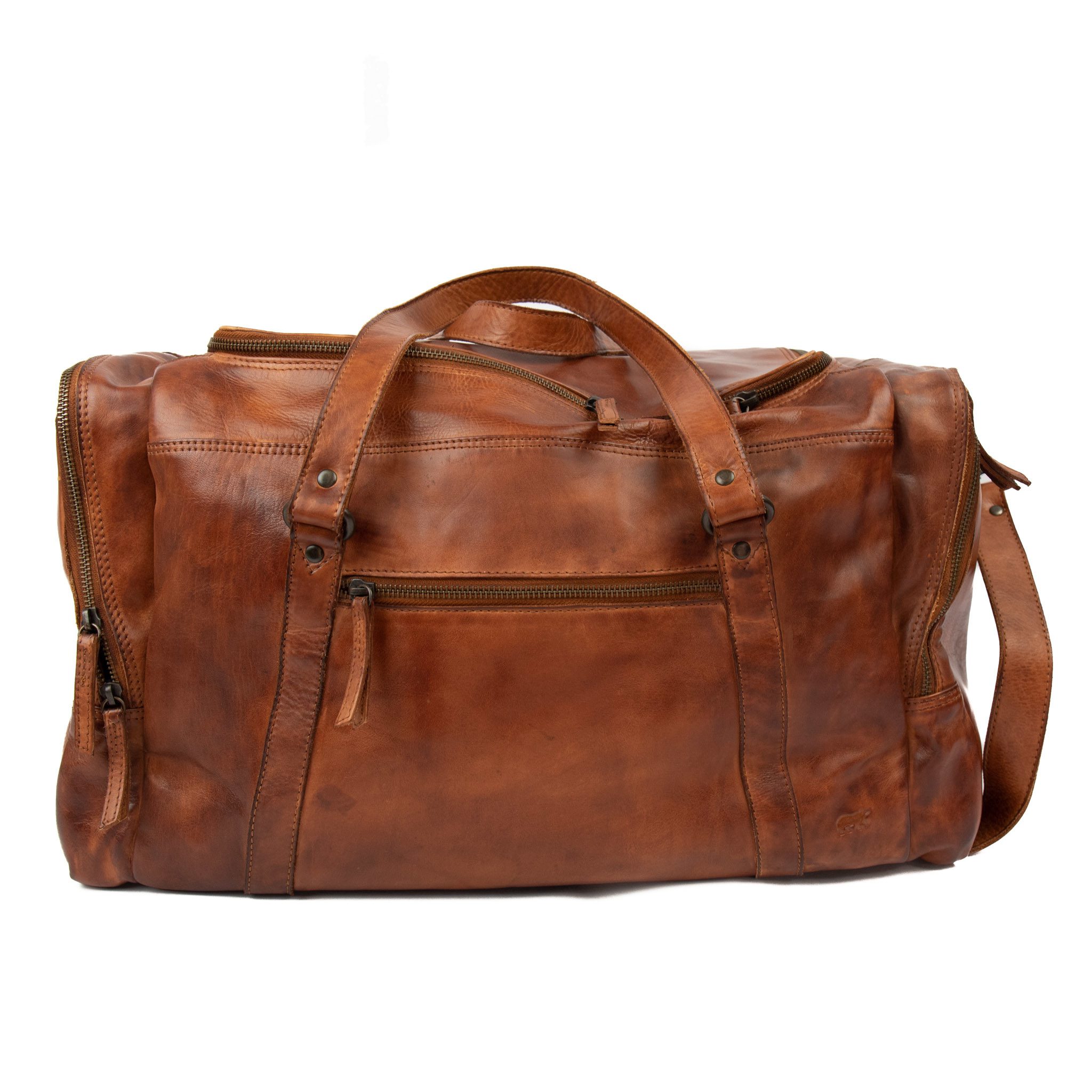 Bear Design Cow Lavato Weekendtas Max Cognac CL32879