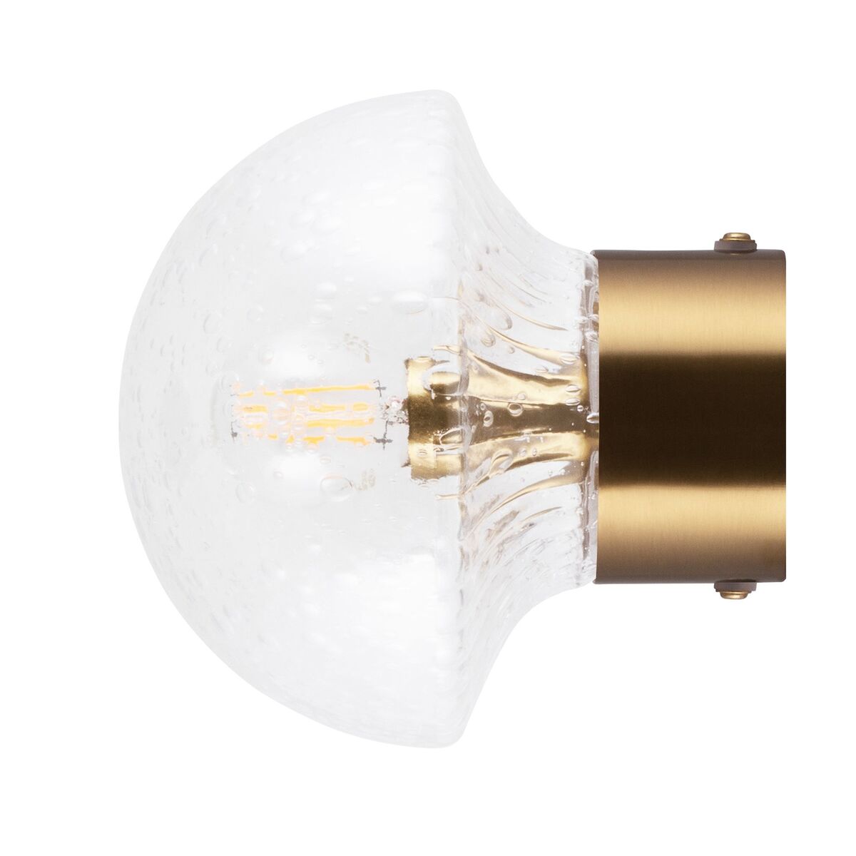 Fungo 16 vegglampe, klar/messing