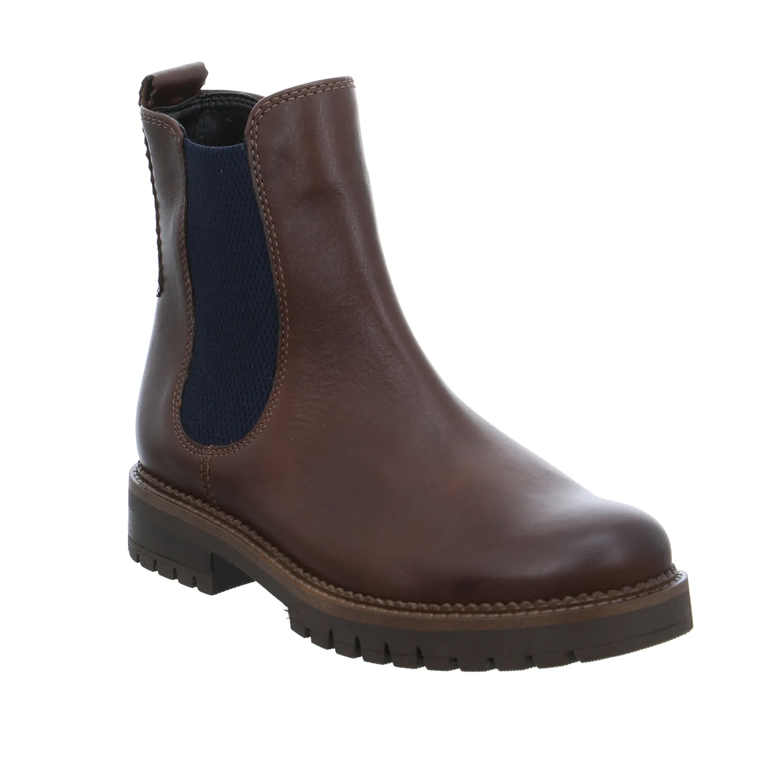 GABOR Boot Braun Leder  mit Wechselfussbett