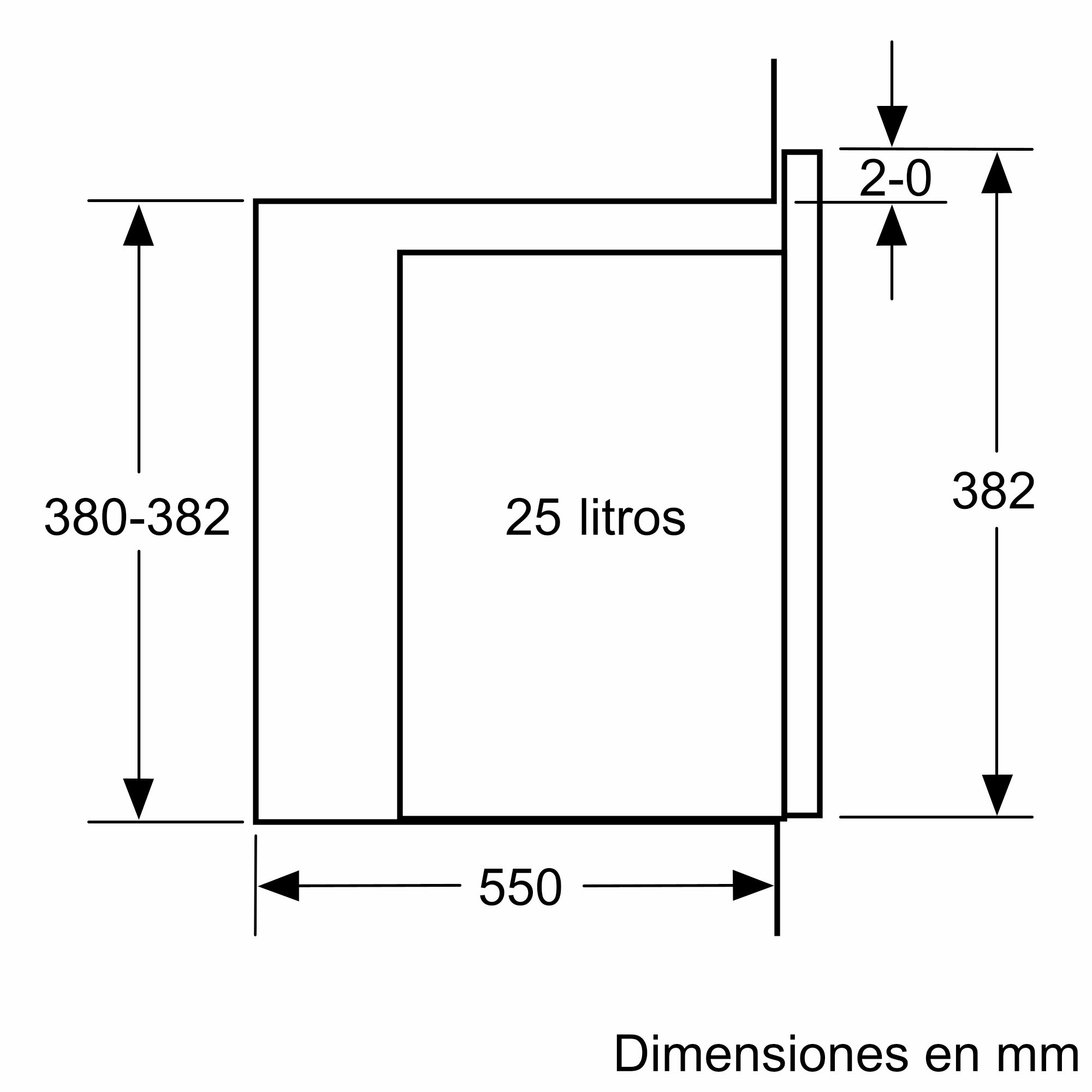PRODUTO RECONDICIONADO # Micro-ondas de embutir Série 6 59 x 38 cm Preto BEL554MB0-B