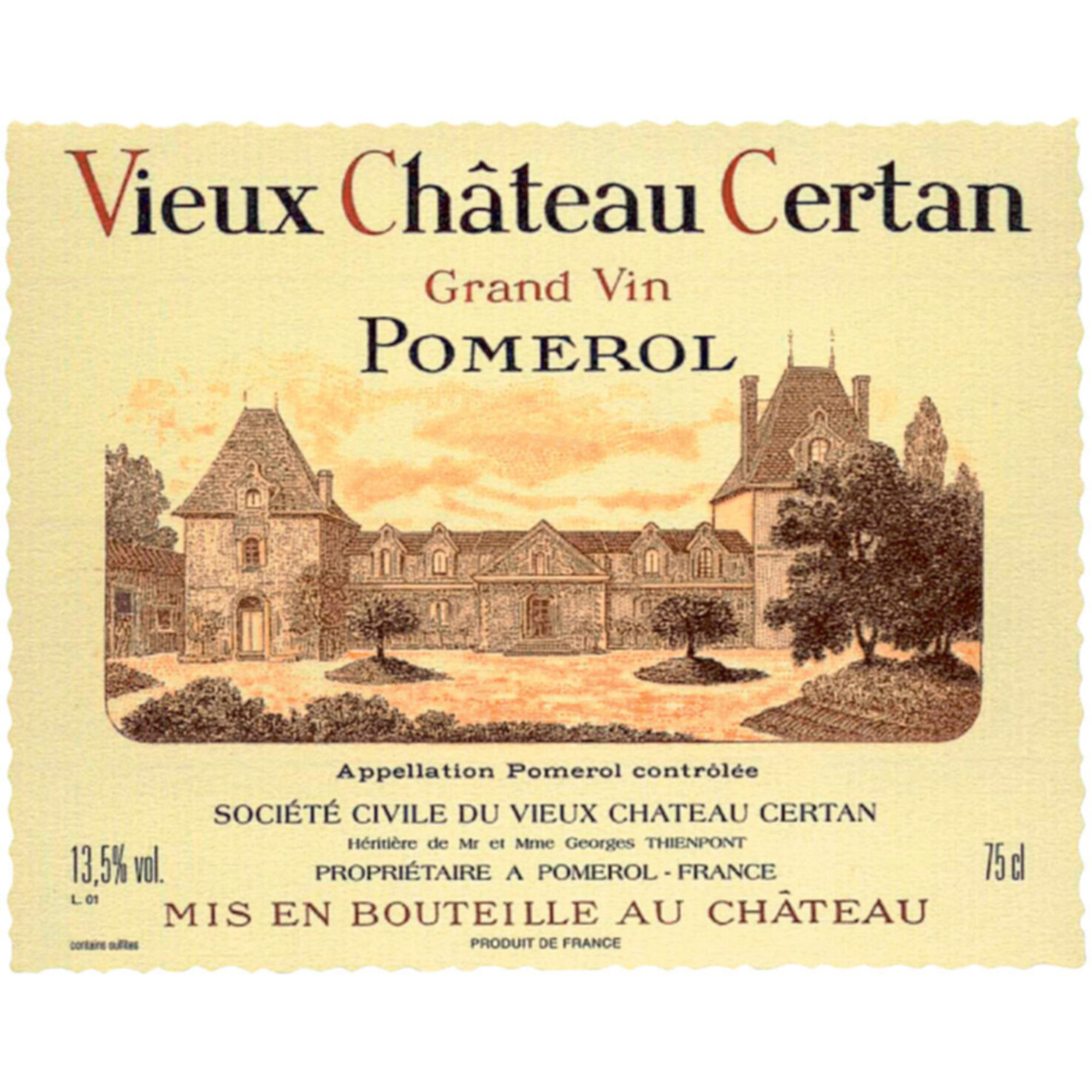 Vieux Château Certan Pomerol AC 3x 75cl -3x 75cl