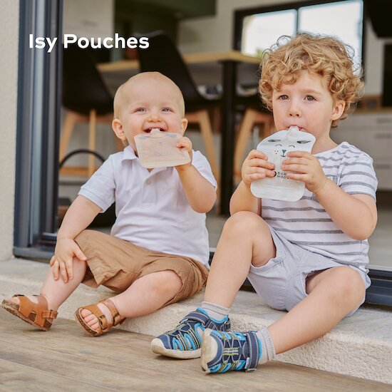 Lot de 20 Gourdes réutilisables Isy Pouches   150 ml   de               Babymoov