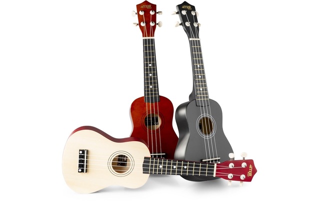 Ukulele »UKEY Set Soprano Natural 21 Zoll« Holzart: Linde (China)