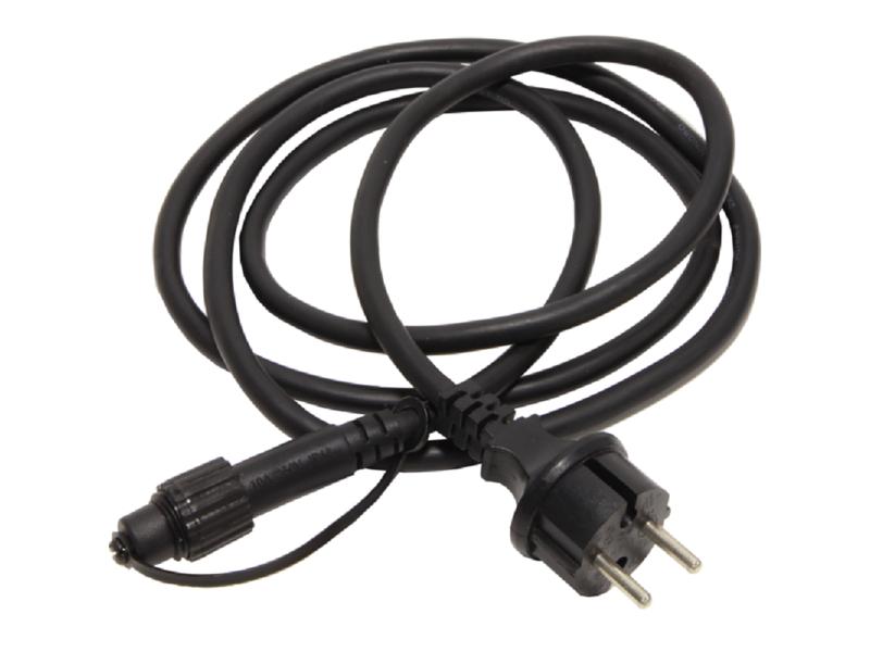 Star Trading Netzkabel EXPO/ CONNECTA, 1.8 m, Schwarz Netzanschlusskabel CH-IP44-Adapter