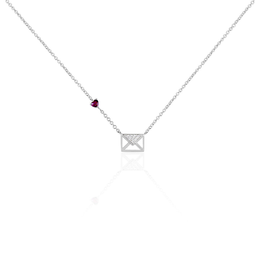 Collier Argent Gurvana Oxydes De Zirconium