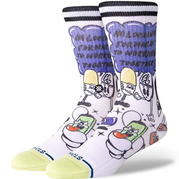 Chaussette STANCE DAILY DANGER CREW WHITE