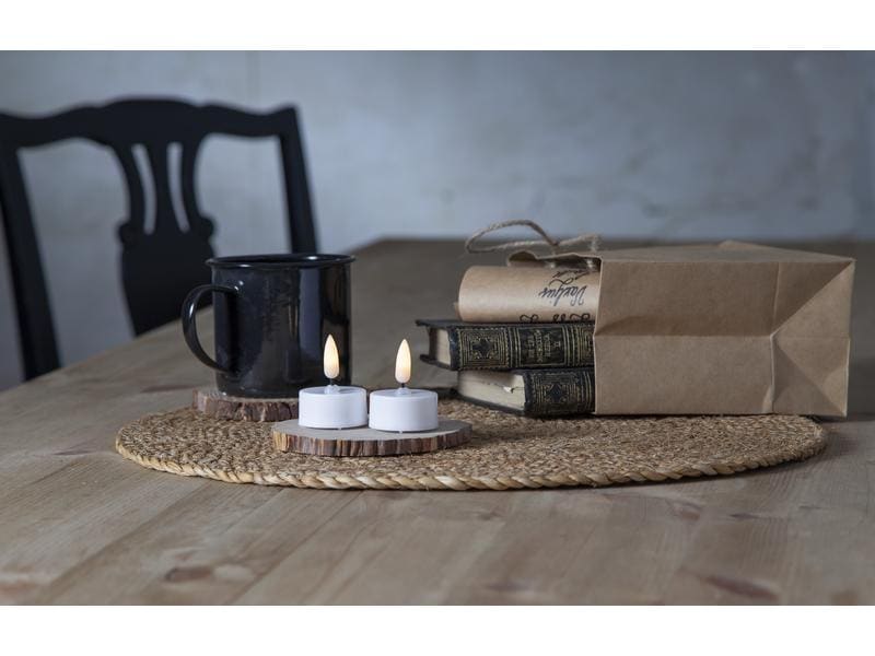 Star Trading LED Teelichter Set Flamme Ø 3.8 x 5 cm, Weiss, Künstliche Kerzen für Innenbereich mit Timer-Funktion