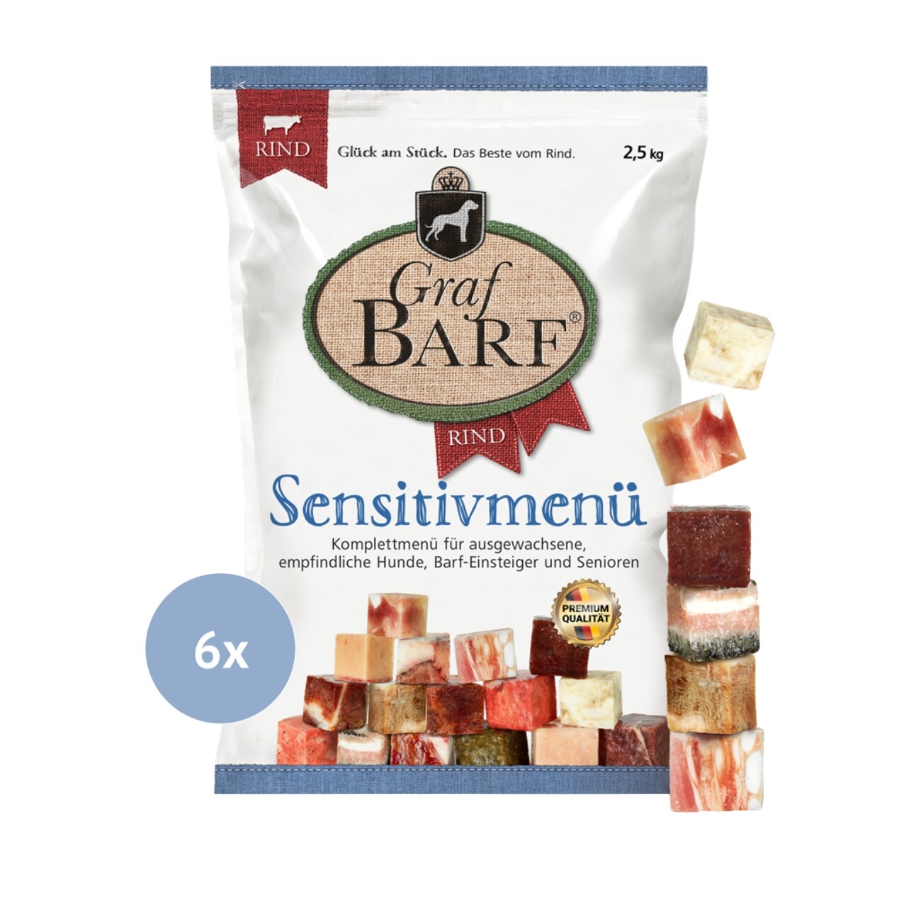 Graf Barf Sensitivmenü Rind 6x2,5kg