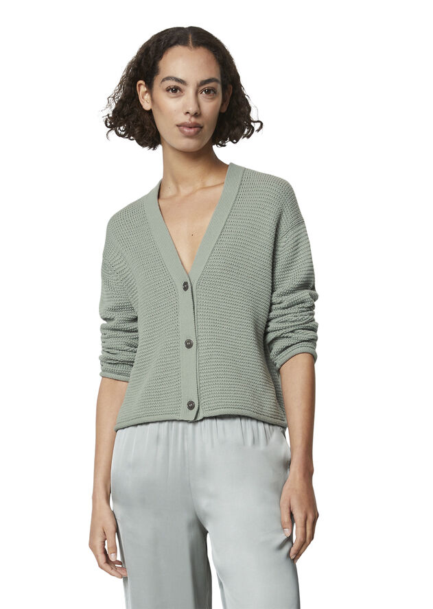 Marc O’Polo Cardigan, longsleeve, v-neck Faded mint
