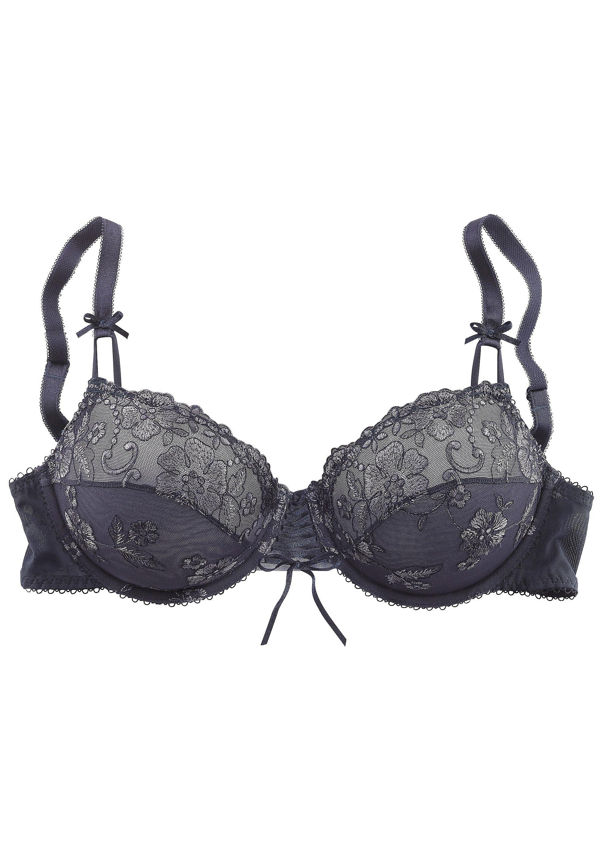 Bügel-BH >>Wanda<< mit Zierschnürung und Spitze