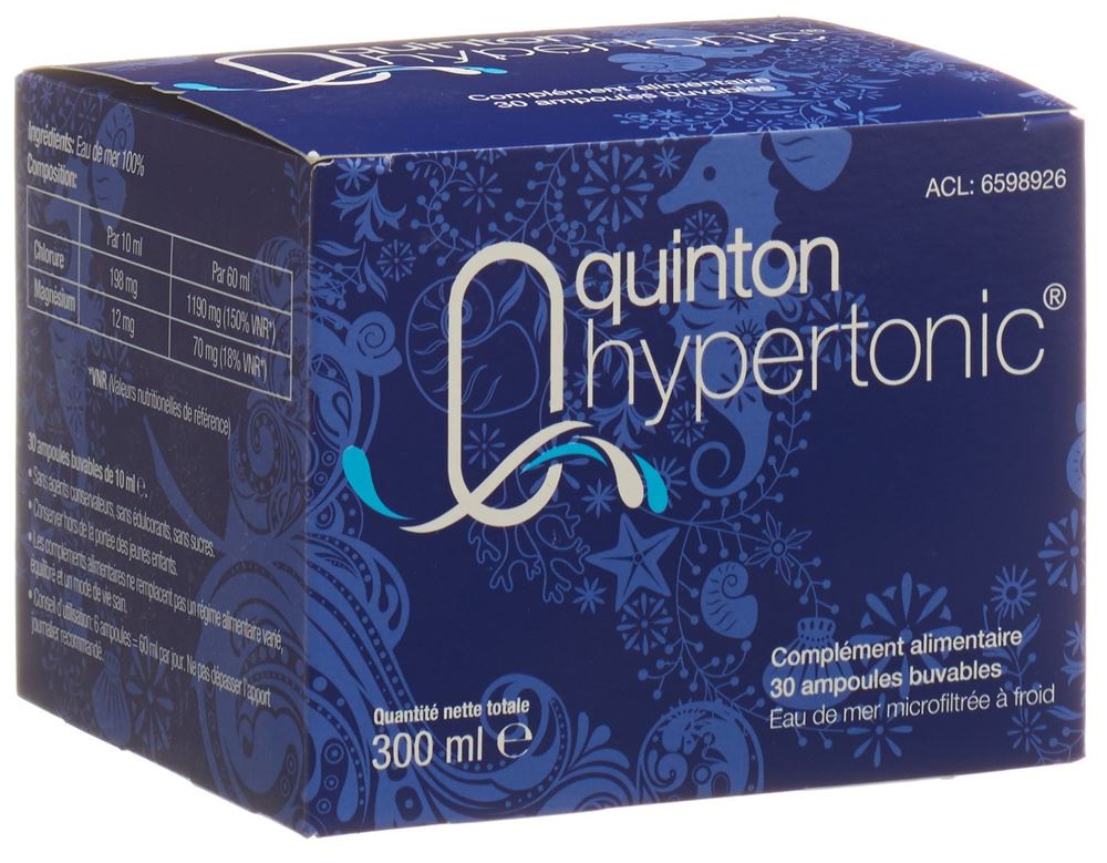 Quinton Hypertonic 21g/l Trinkamp Amp 30 Stk