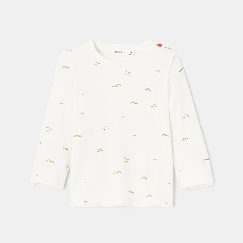 T-shirt à manches longues en interlock blanc mixte Absorba Blanc