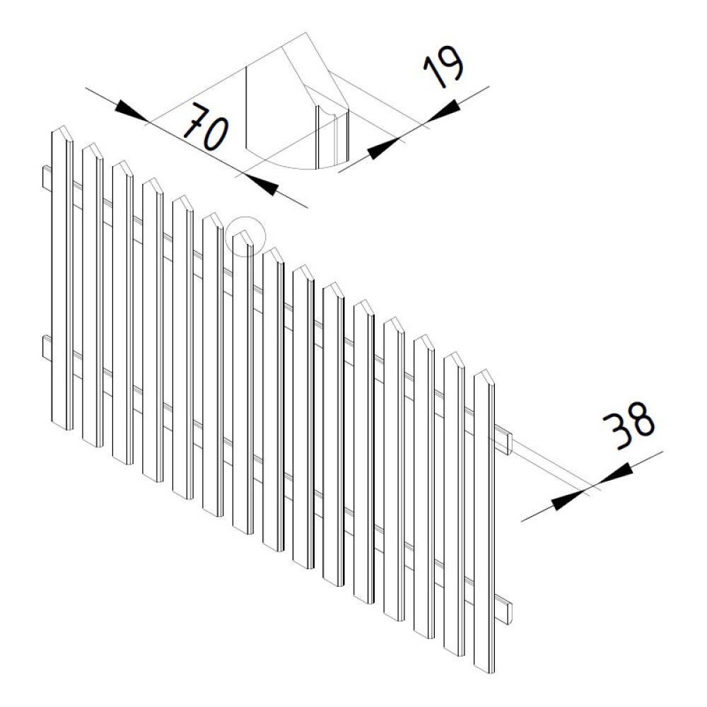 GJERDE PALMAKO LOVISA 10 180X100CM HVIT
