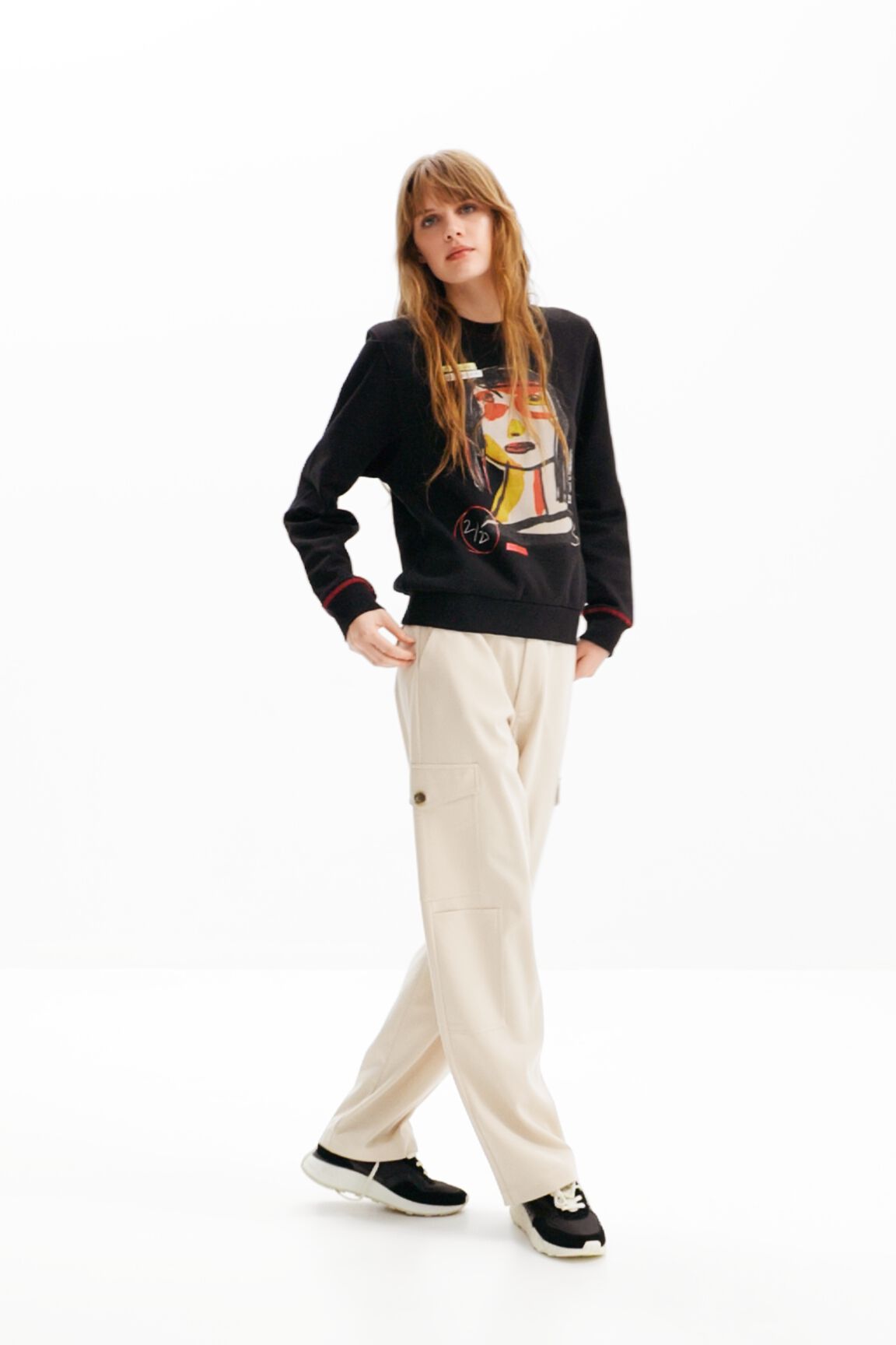 Sweat-shirt visage arty