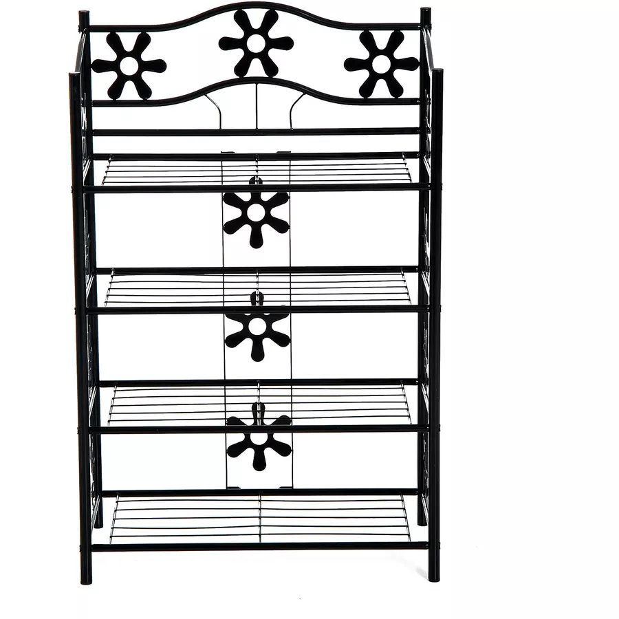 HOMCOM Standregal mit 4 Etagen schwarz