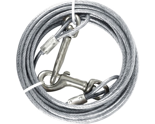Karlie kunststof gecoate 6 mm² 5 m zilveren verlengkabel