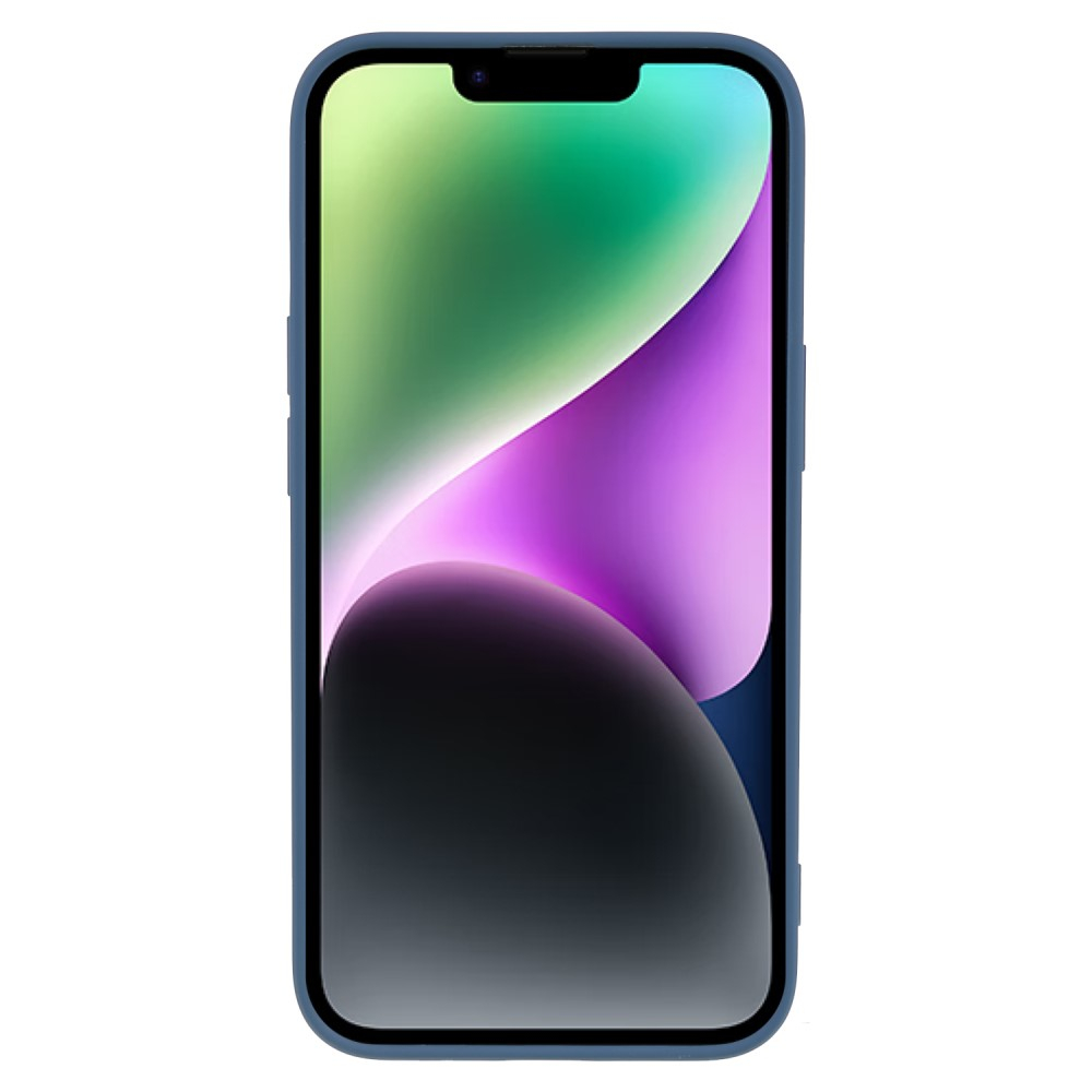 iPhone 15 Gummi Case Hülle mit Kameraschutz - Dunkelblau (Matt)