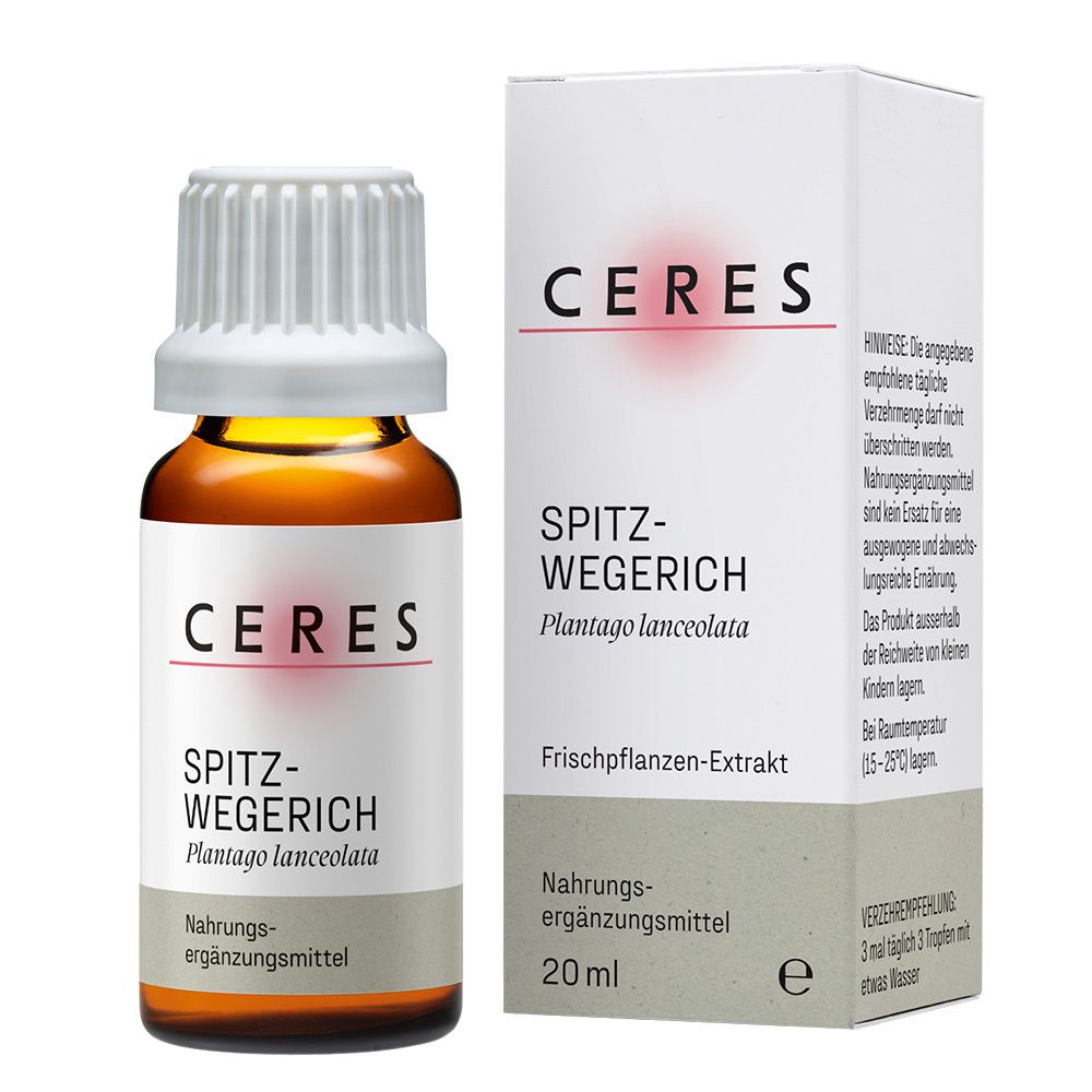 CERES Spitzwegerich Plantago lanceolata Extrakt Tropfen