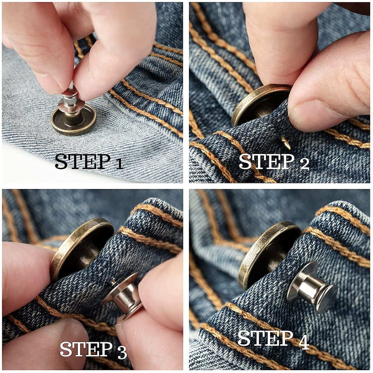 Jeansknapper 10-pakning model 1