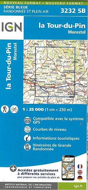 IGN - 3232 SB LA TOUR DU PIN 1 25 000