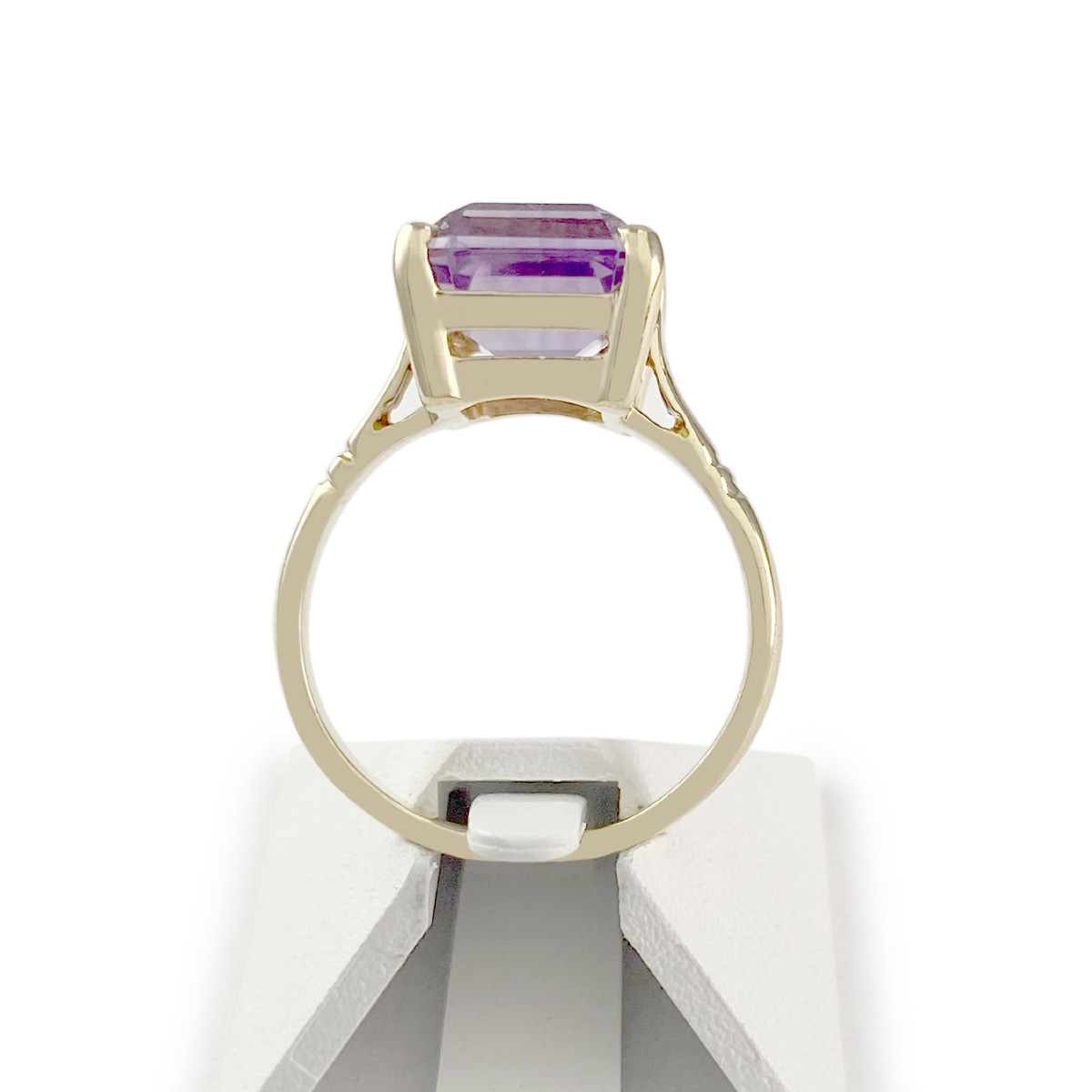 Bague d'occasion or 750 jaune améthyste