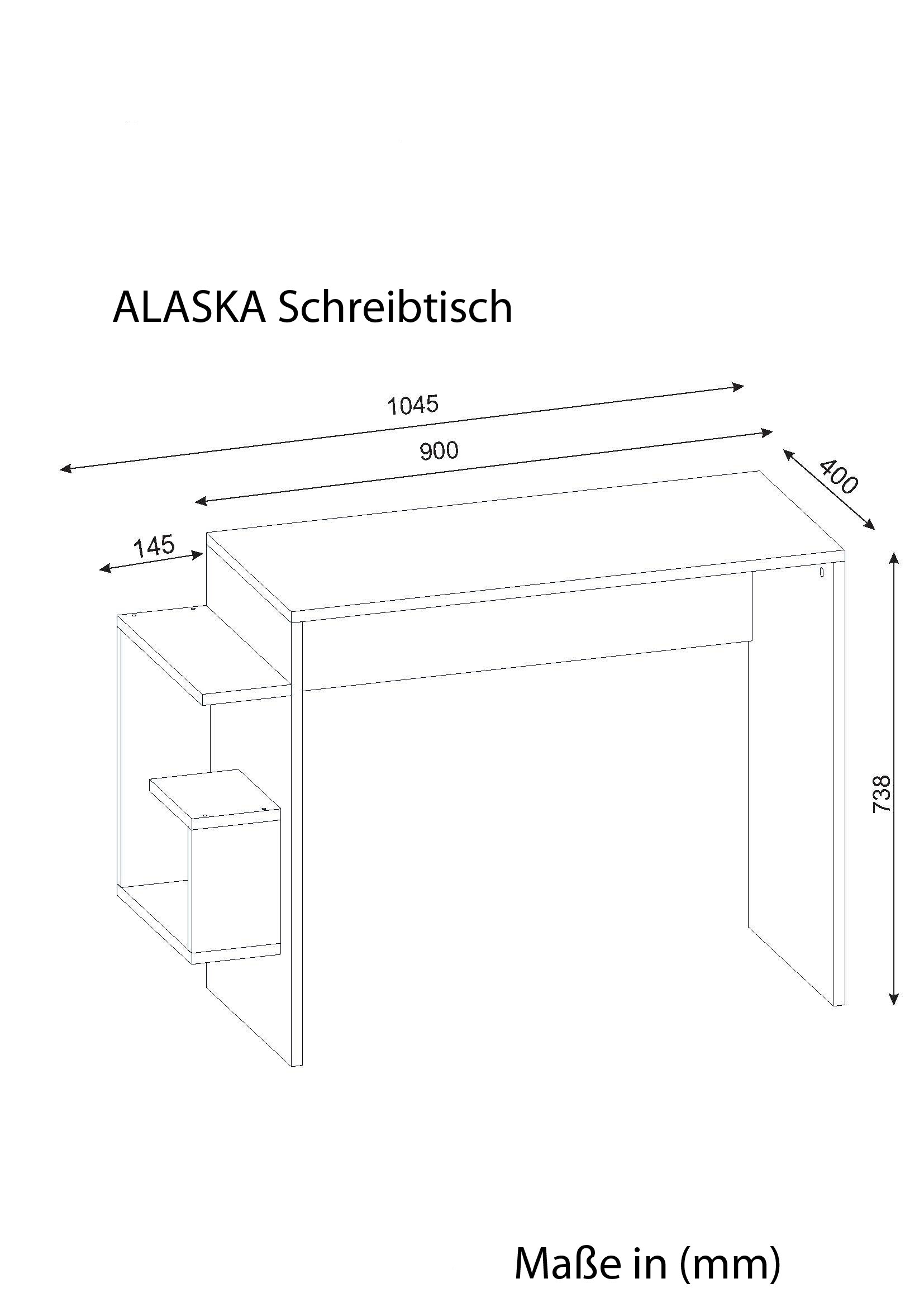 Schreibtisch Alaska Weiß