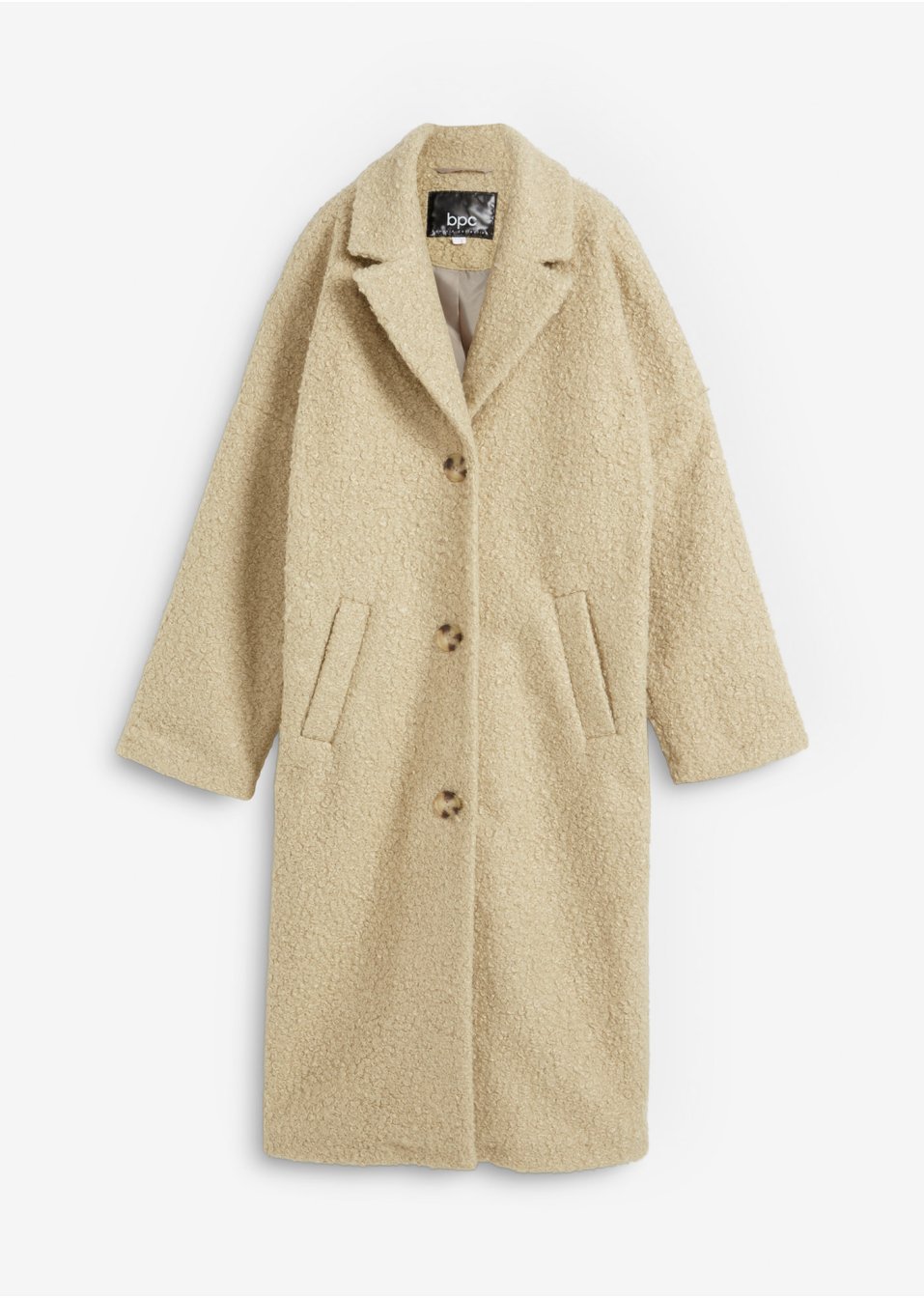 Manteau oversize en maille bouclette