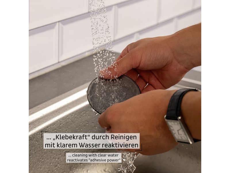 Silwy Magnet-Power-Bundle XXL 1 Stück, Schwarz Haftmagnet