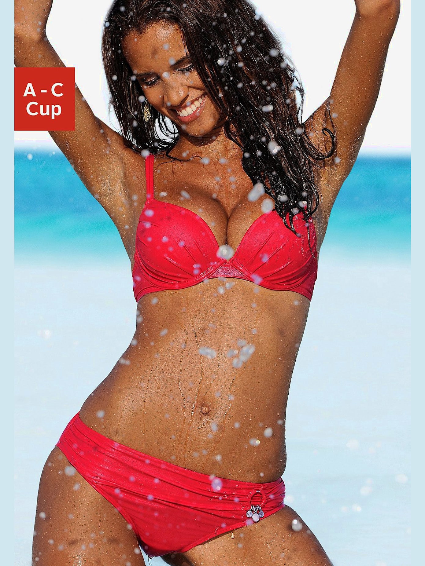 Bikini push-up accessoires couleur argenté