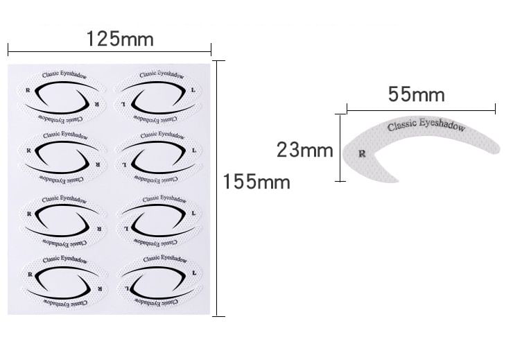 Jericoure - Oogschaduw / Eyeliner Make-up Stencil (Diverse Ontwerpen)