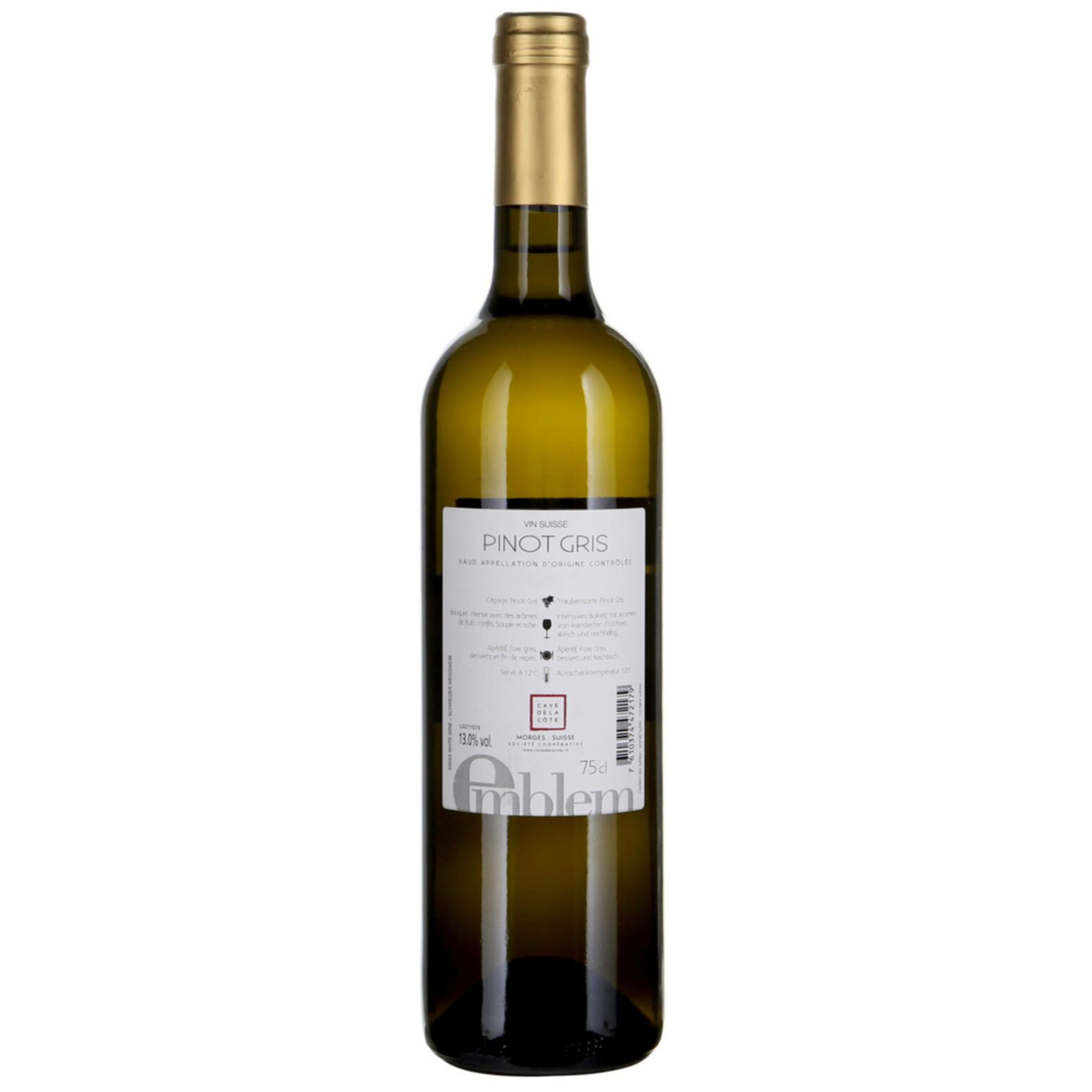 Vaud AOC Pinot Gris Emblem -75cl