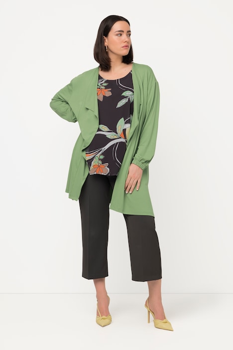 Jacke, Tunnelzug, Oversized, asymmetrischer Kragen