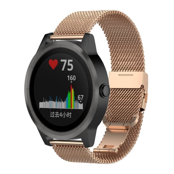 INF Reim (20 mm) til Garmin-klokker, av rustfritt stål i rosegullfarge