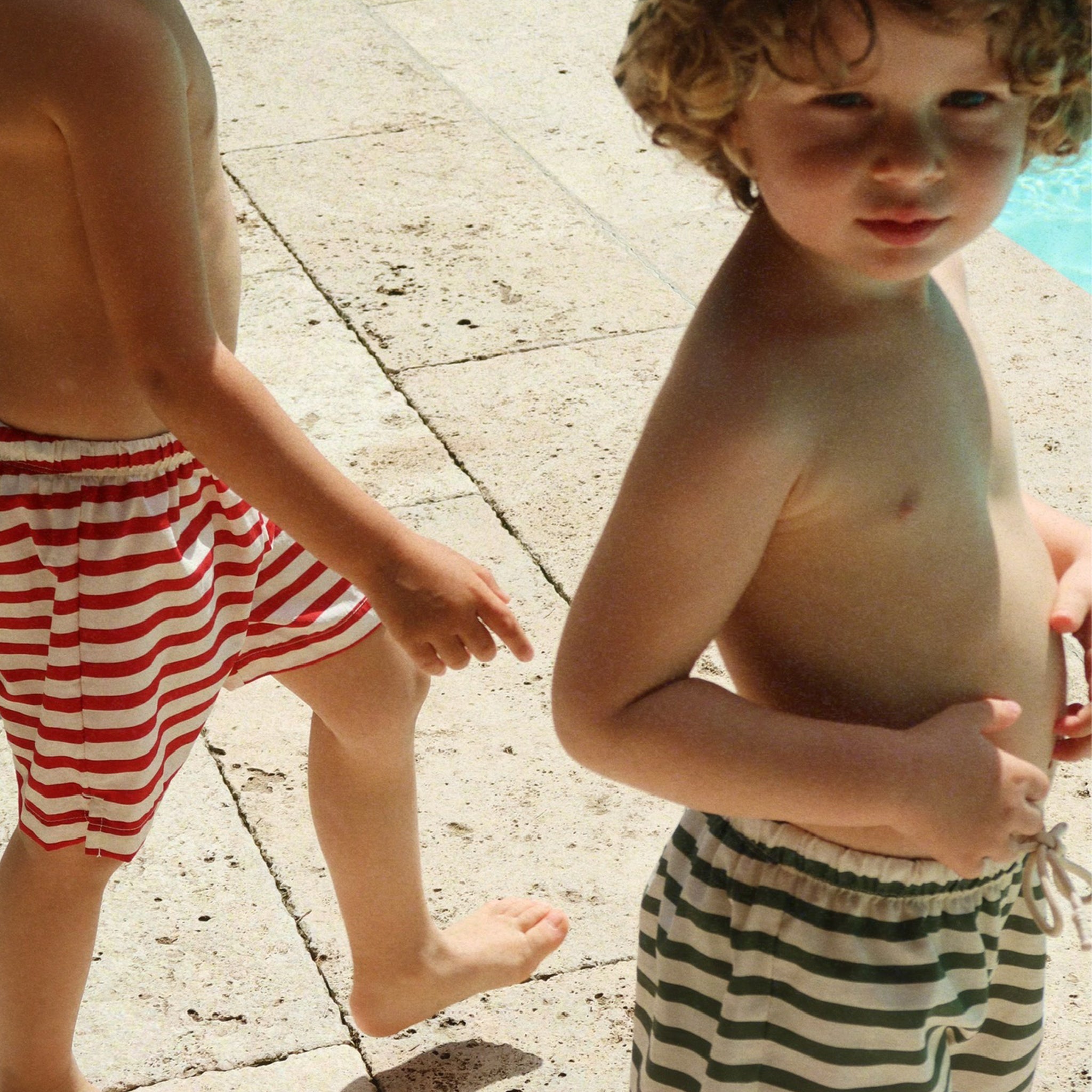 Badeshorts Asnou Stripe Rouge