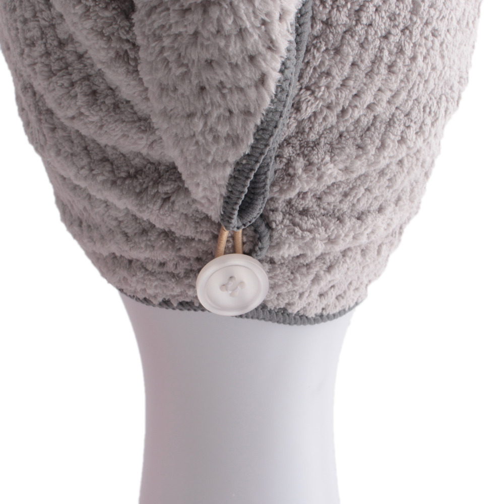 Parsa Beauty Microfiber Hårturban Grå - 1 stk.