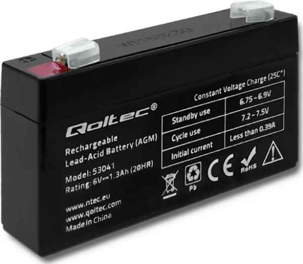 Qoltec - UPS-batteri - 1 x batteri - Blysyre - 1.3 Ah