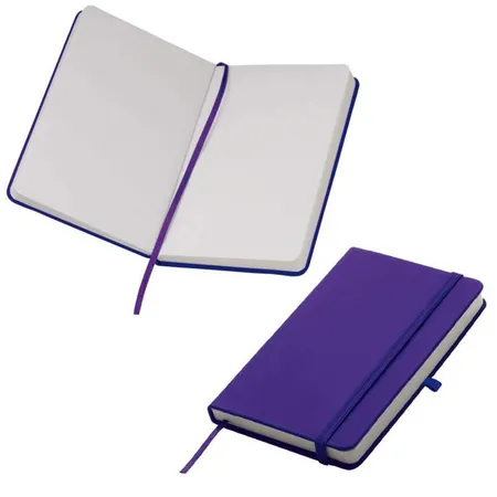 Easy Gifts Notizbuch im samtweichen PU-Hardcover mit 160 blanko Seiten, DIN A6, violett