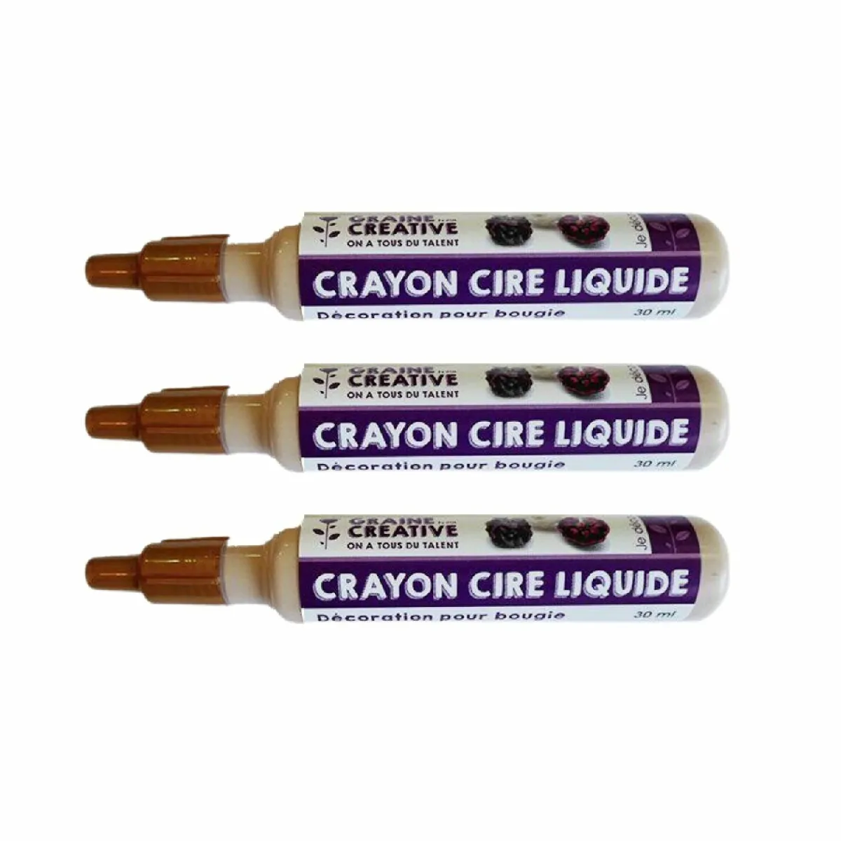 Graines Créatives Crayons cire liquide pour bougie - Doré