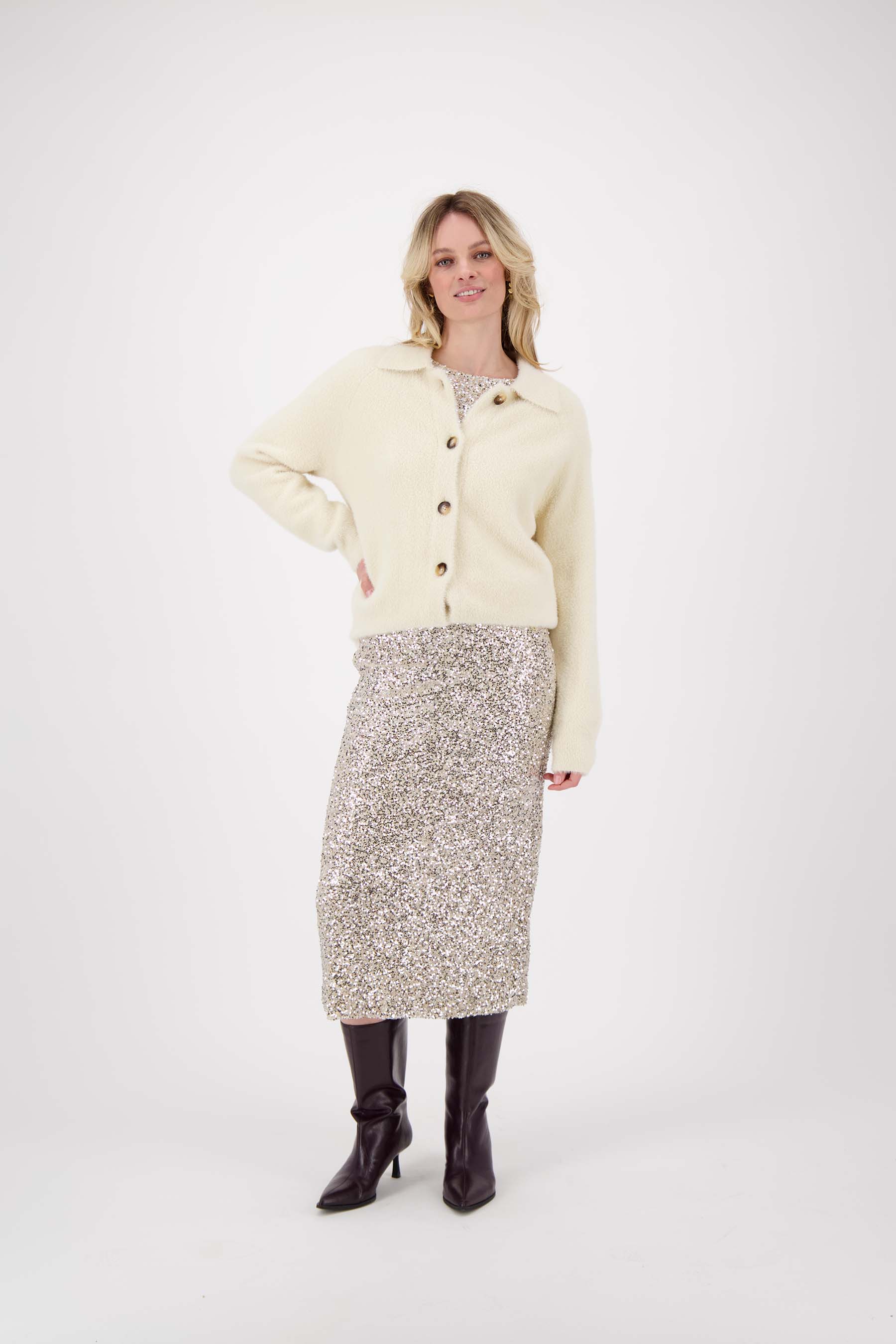 pailletten midi rok