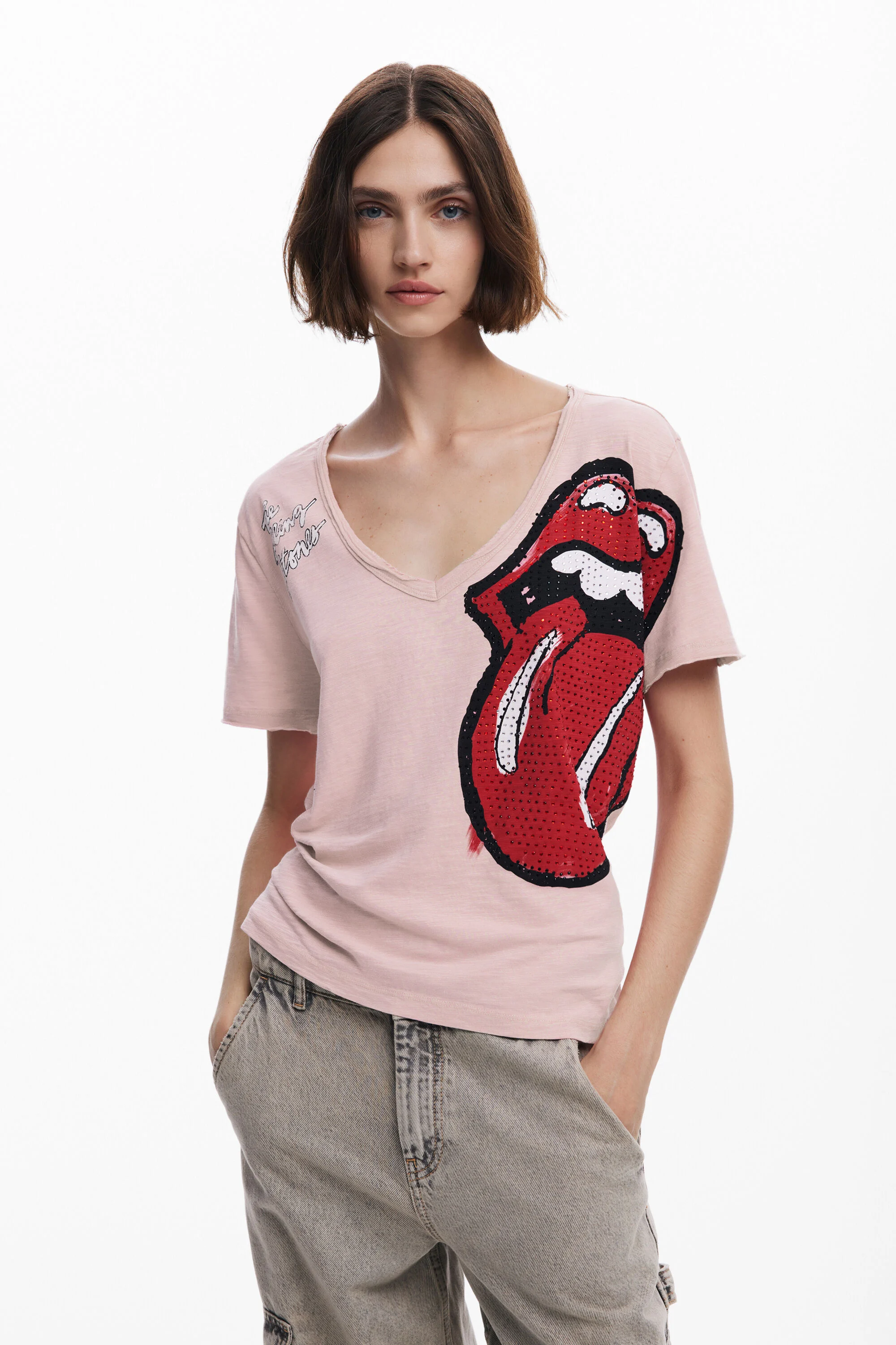 Camiseta strass The Rolling Stones