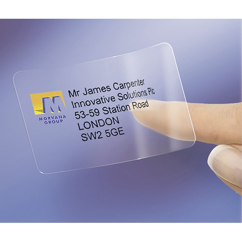 Etiquette adresse laser 63,5 x 38,1 mm Avery L7560-25 transparente - Pochette de 525