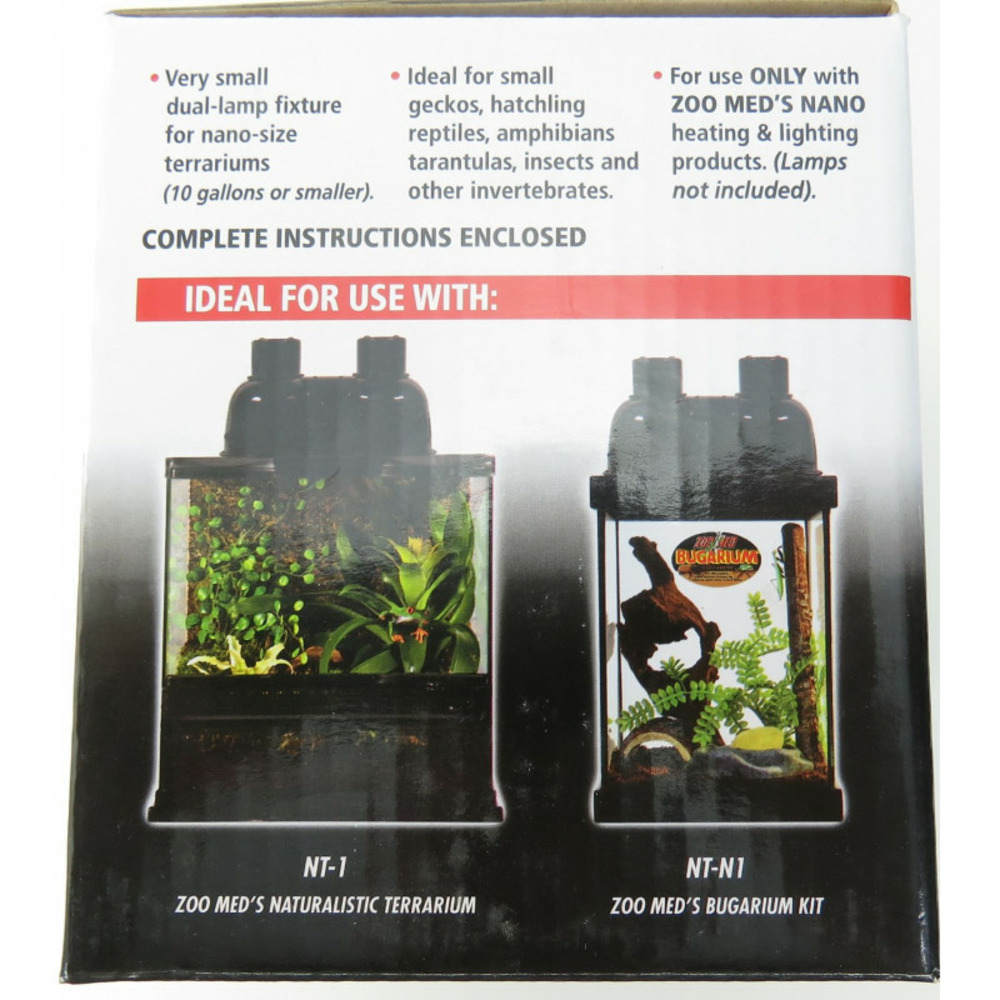 Support de lampe double nano lf-36e combo dome 80 w max total pour terrariu