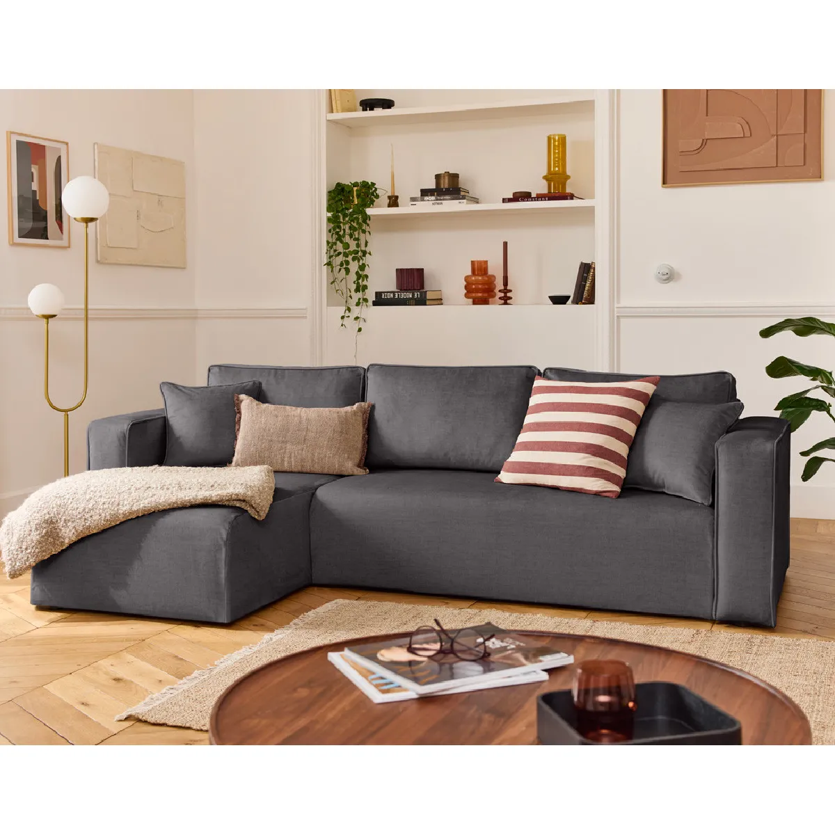 Bestmobilier Housse de canapé Best Mobilier - Topaze Gris