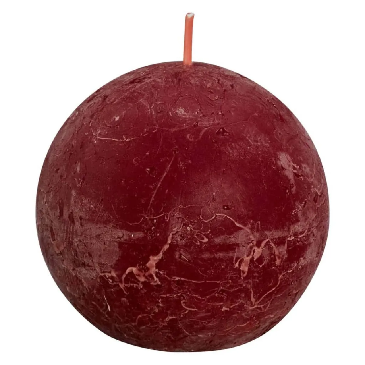 Bolsius Bougies Boule Shine Rouge Velours