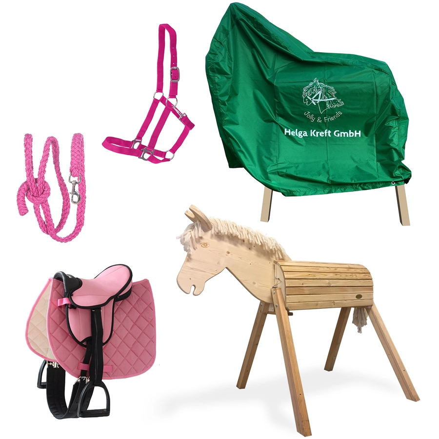 Helga Kreft Gartenpferd-Set Tamme, rosa
